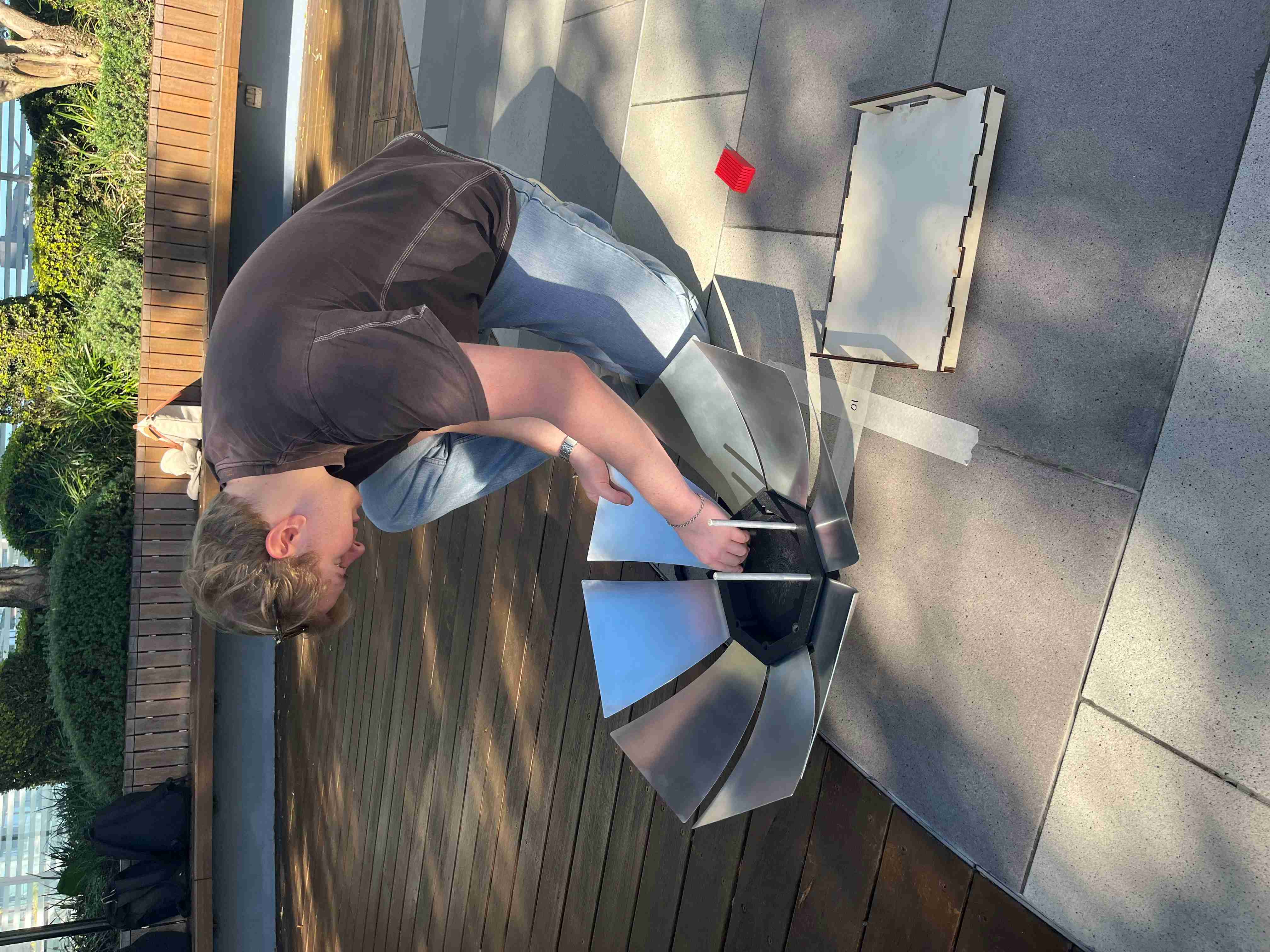 Solar BBQ assembly for testing.